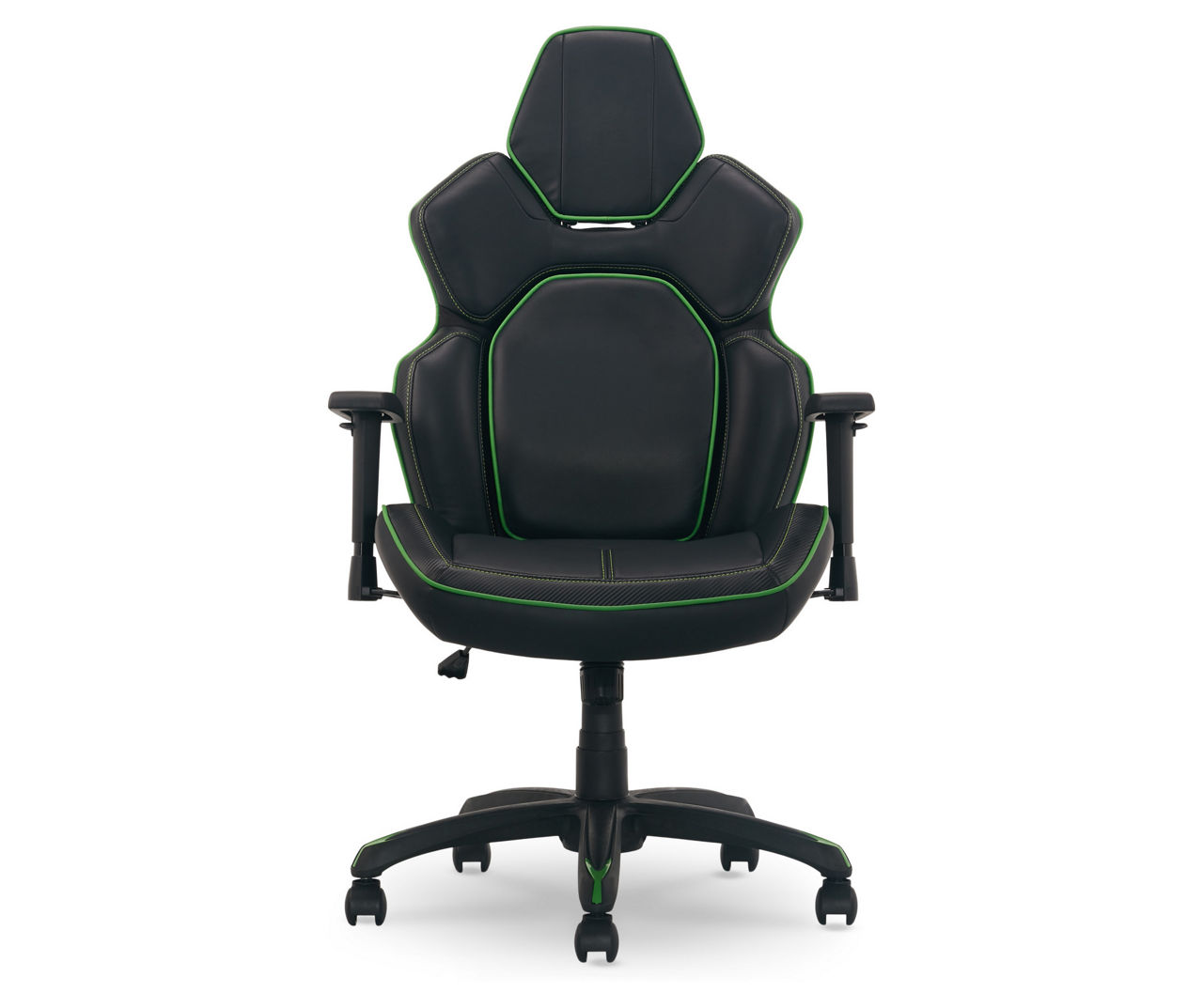 3D Incite Green Vegan Leather Gaming Chair