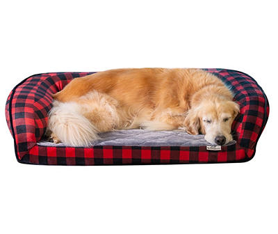 Red Buffalo Check Couch Pet Bed, (39" x 27")