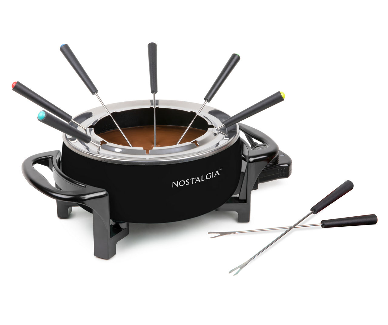 Nostalgia Black 12-Cup Electric Fondue Pot