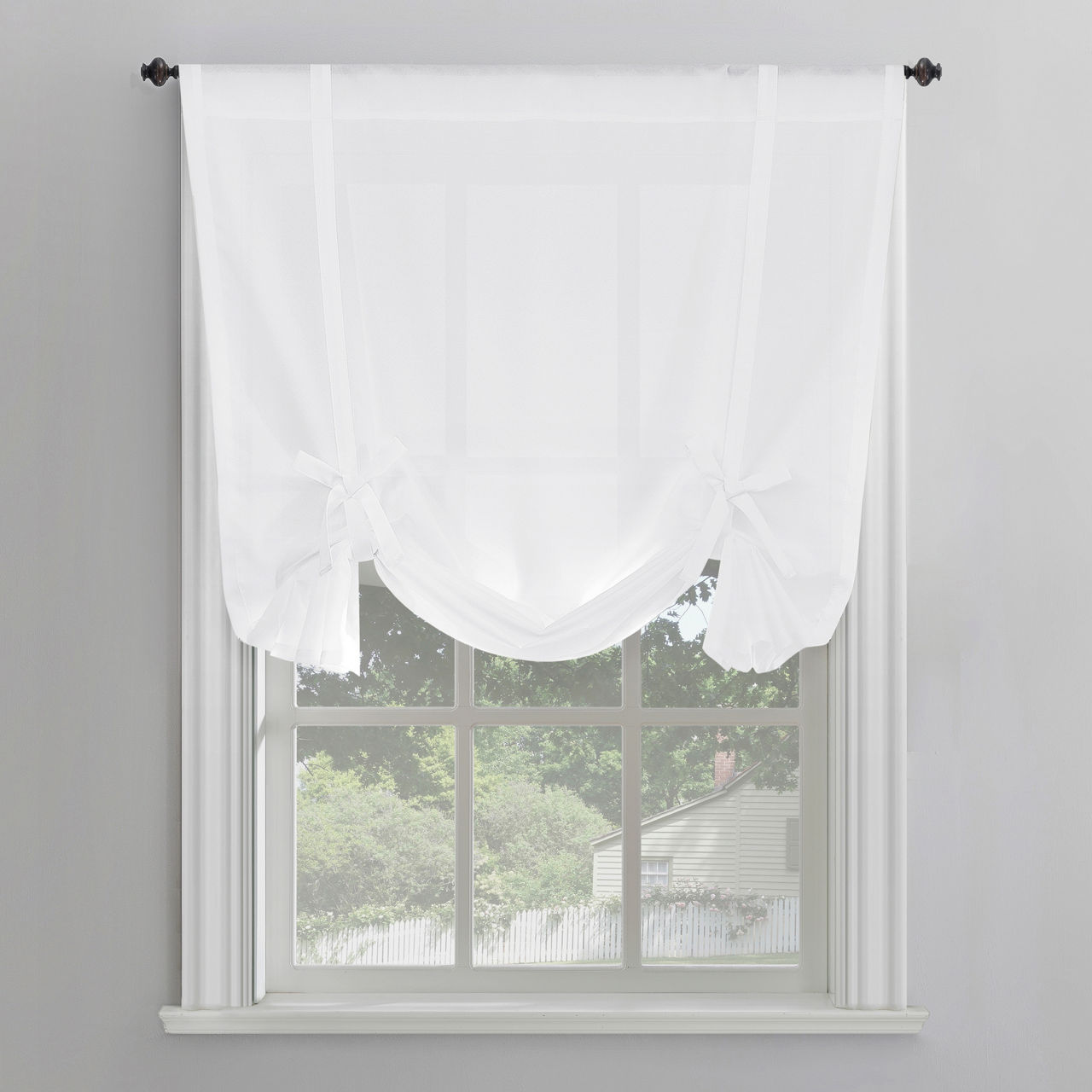 Real Living Real Living Jesse Tie-Up Rod Pocket Curtain Panel | Big Lots