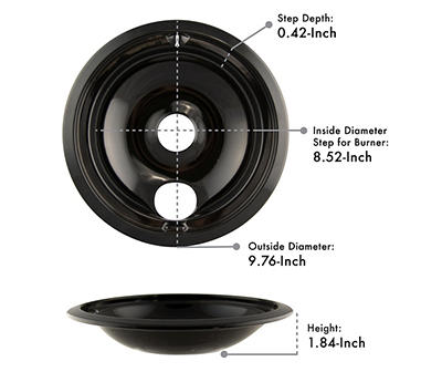 Black Style B Porcelain Drip Bowls, 2-Pack