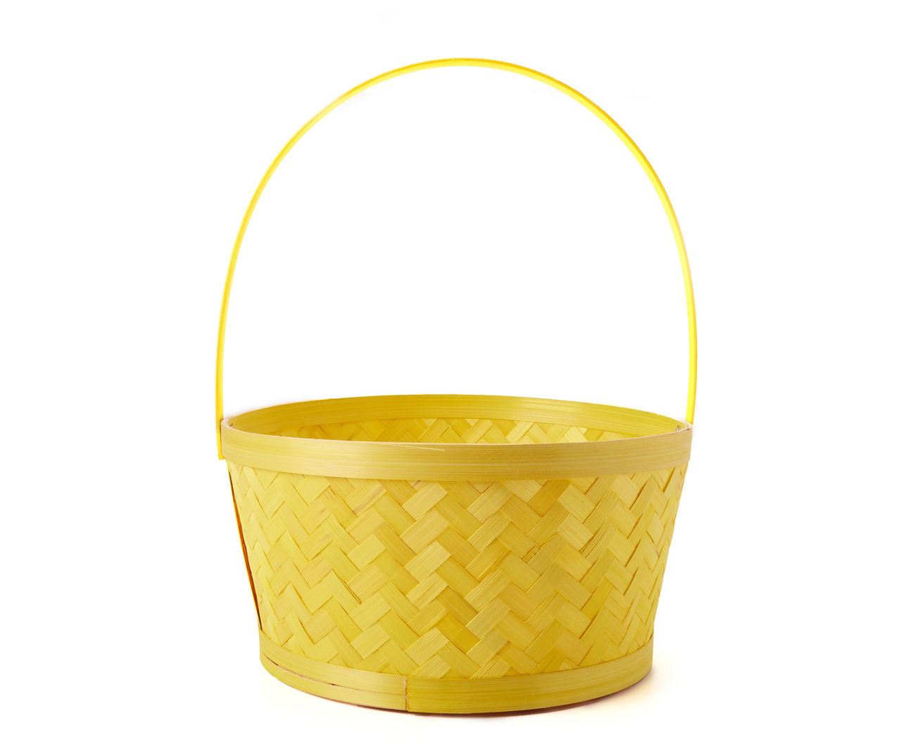 Yellow Chevron Woven Easter Basket | Big Lots
