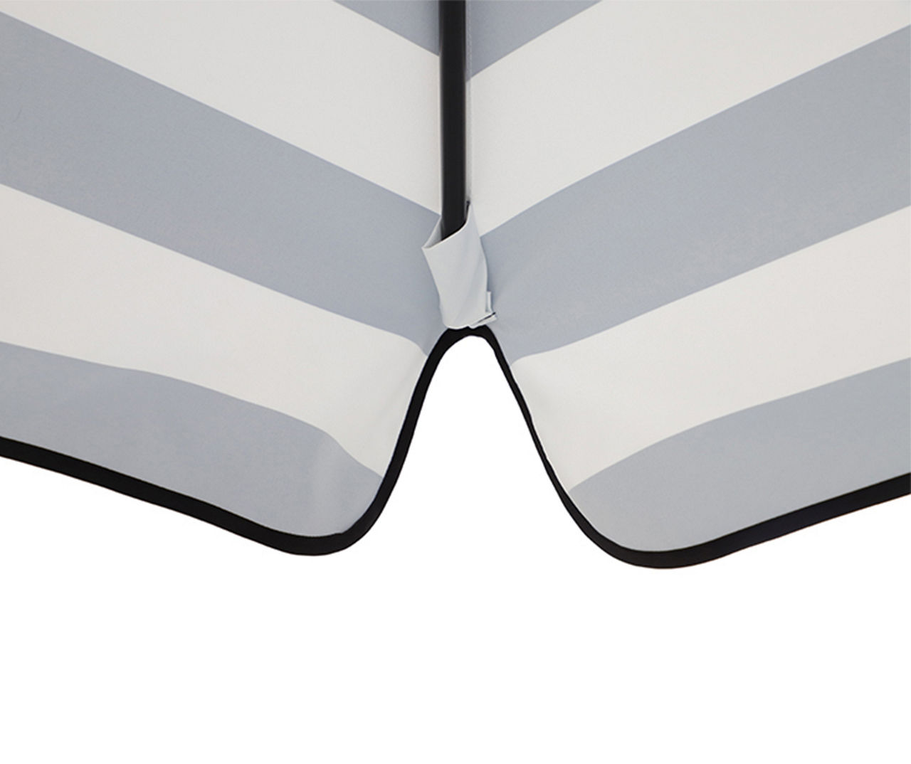 9' Black & White Stripe Round Tilt Patio Umbrella