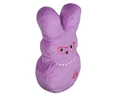Purple Bunny Plush Squeaker Pet Toy, (12")