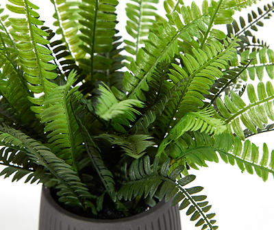 Artificial Fern in Gray Footed Pot
