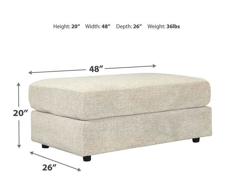 Soletren Stone Oversize Ottoman