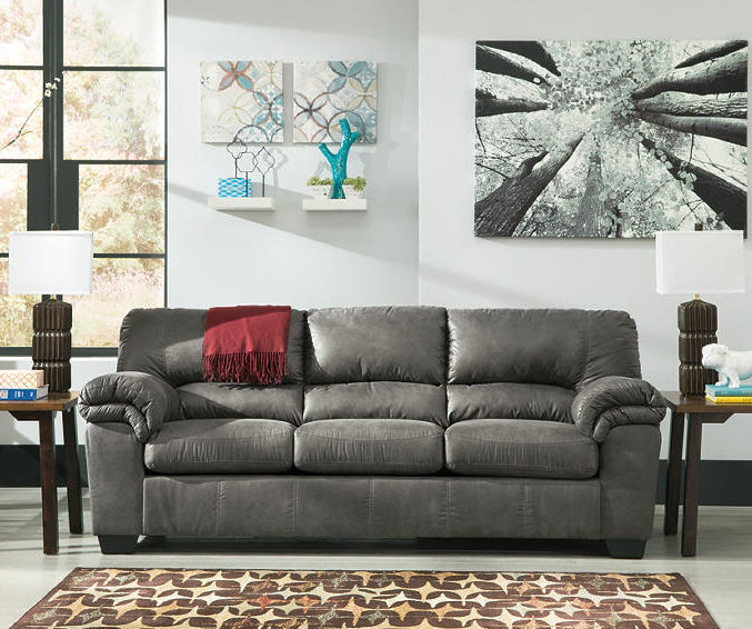 Ashley Bladen Slate Faux Leather Sofa, Is Ashley Leather Furniture Good Quality