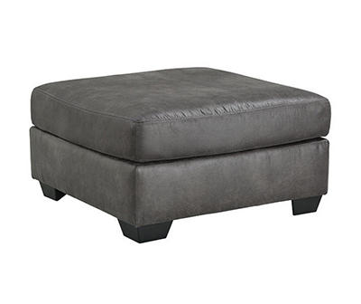 Bladen Slate Faux Leather Oversize Accent Ottoman