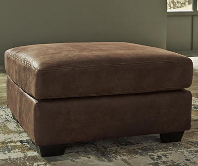 Bladen Coffee Faux Leather Oversize Accent Ottoman