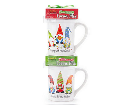 Gnome 4-Piece Cocoa Mix & Mug Tower Set