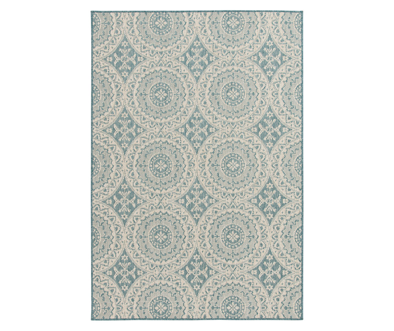 Real Living Rockbridge Dusty Turquoise & Ivory Medallion Outdoor Area