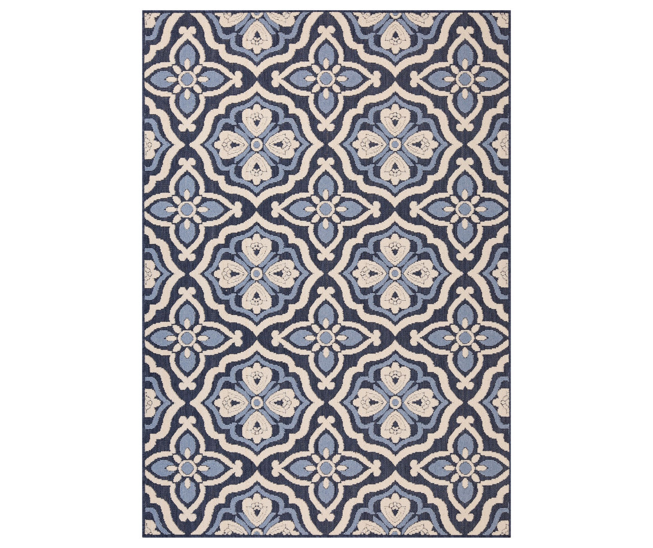 Blue Nile Mills Modern Lattice Indoor/ Outdoor Area Rug, 6' x 9', Grey, Gray