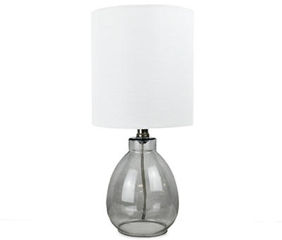 Gray Glass Table Lamp