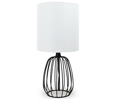 Black Wire Table Lamp With Bulb