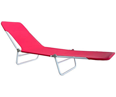 Red Sling Folding Lounge Chair