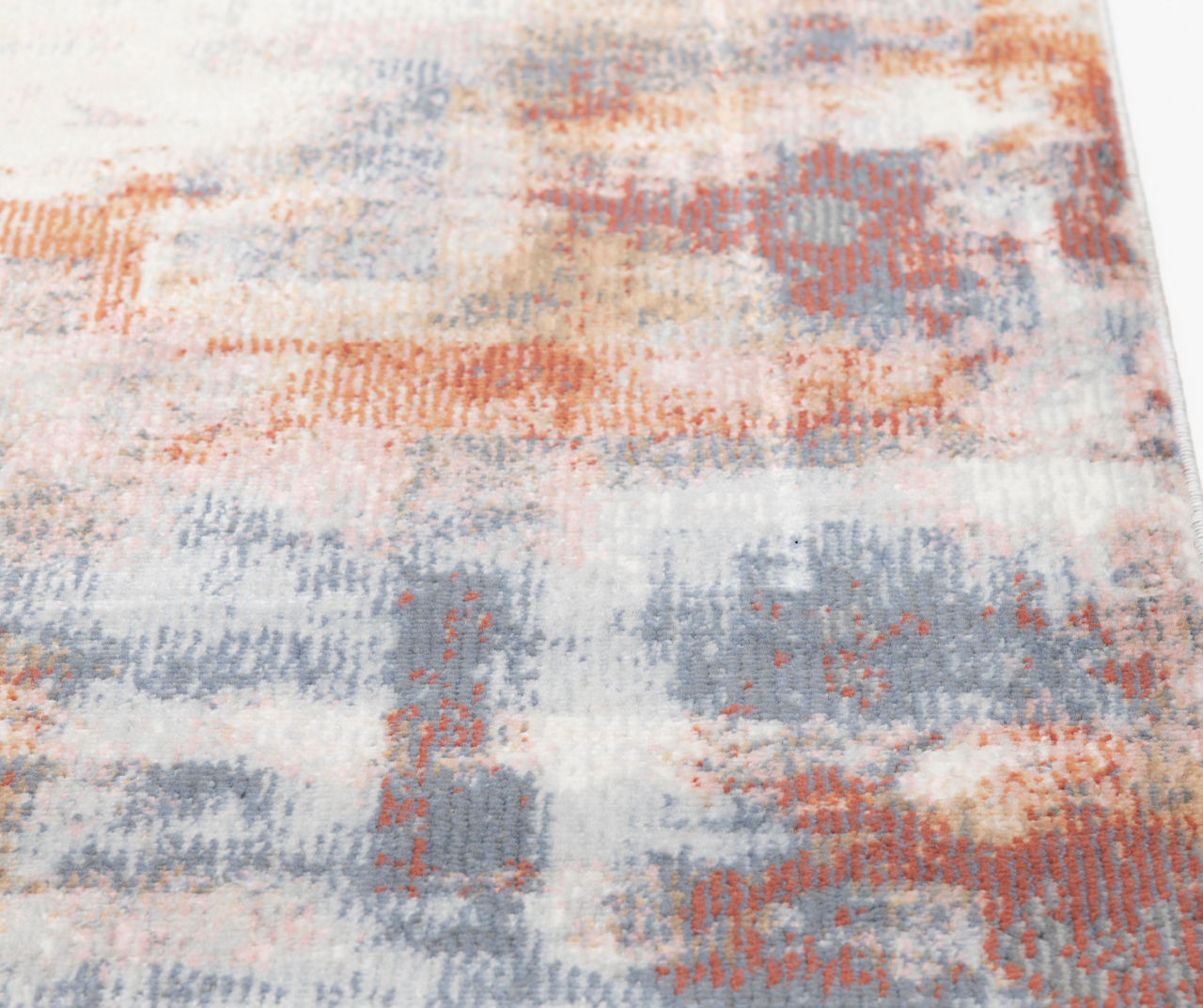Leila Blue & Rust Abstract Area Rug, (6' x 9') | Big Lots