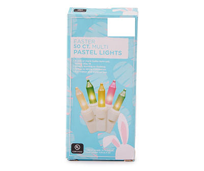 Multi-Color Pastel Mini Light Set, 50-Lights
