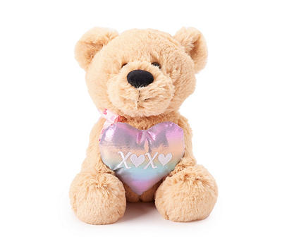 "XOXO" Tan Sitting Bear Valentine Plush