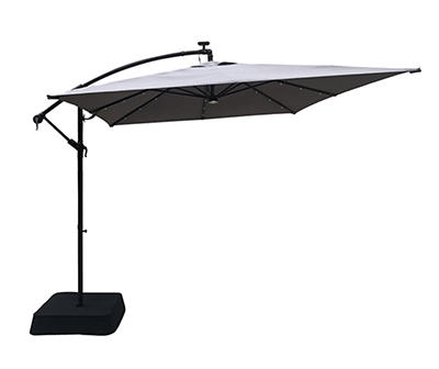 Real Living 8' x 11' Rectangular Market Solar Offset Patio Umbrella