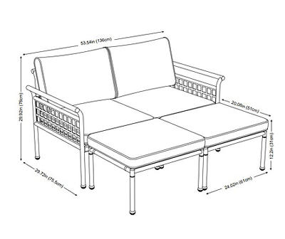 Pinecrest 3-Piece Cushioned Patio Daybed Set