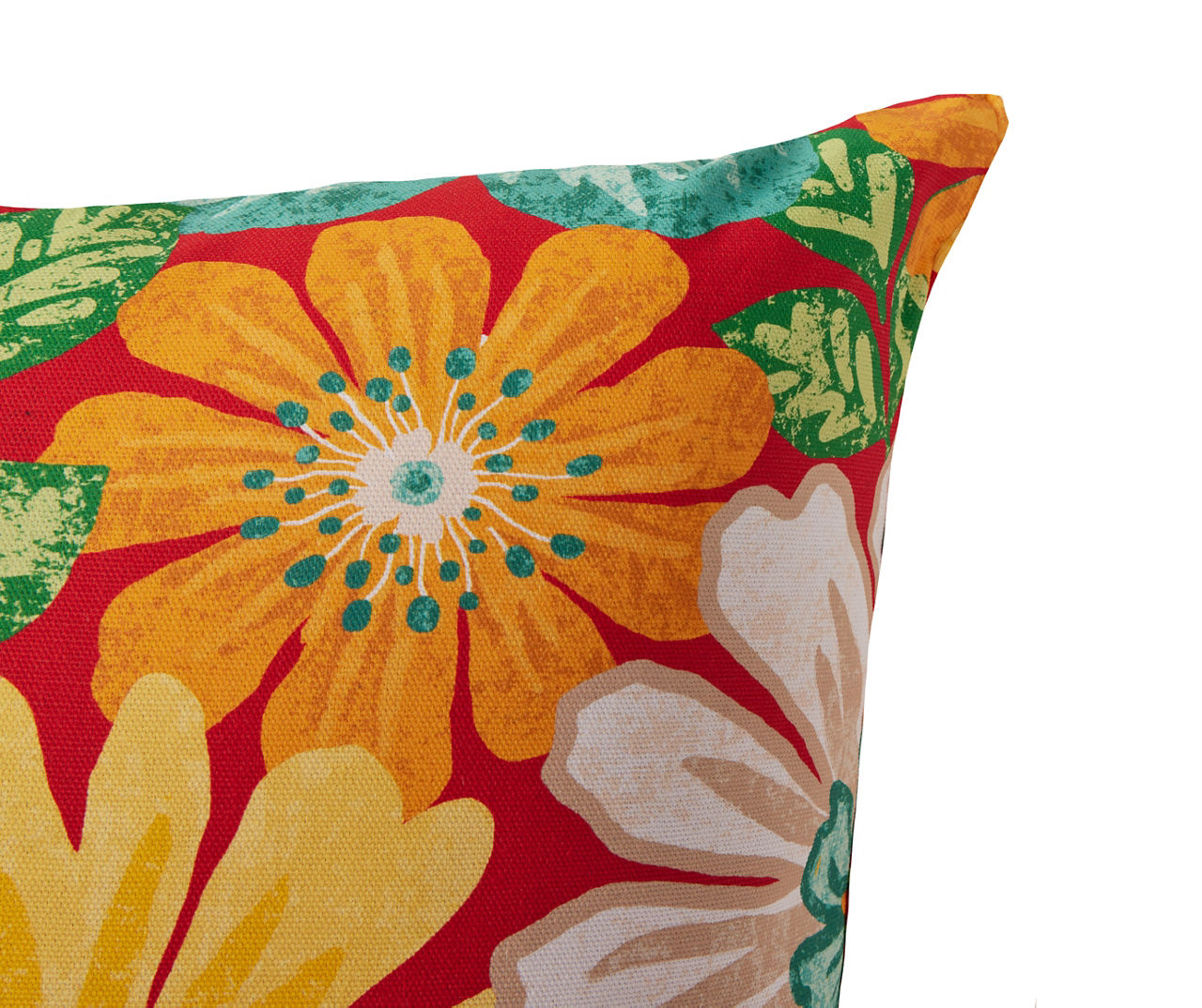 Red floral best sale outdoor cushions