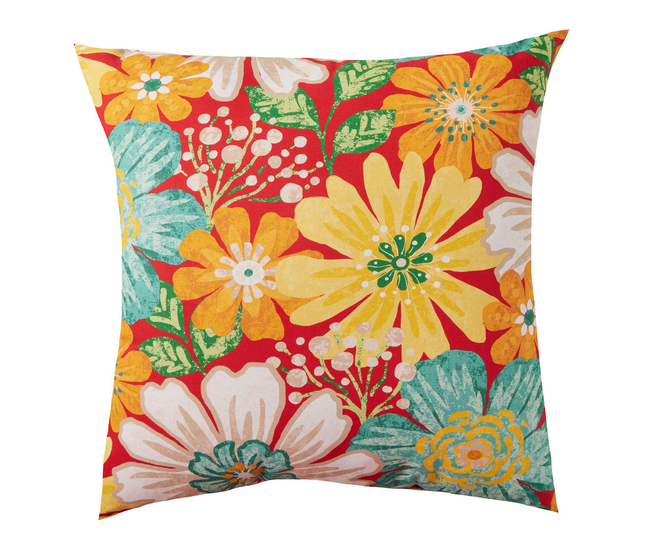 Red floral outdoor discount cushions