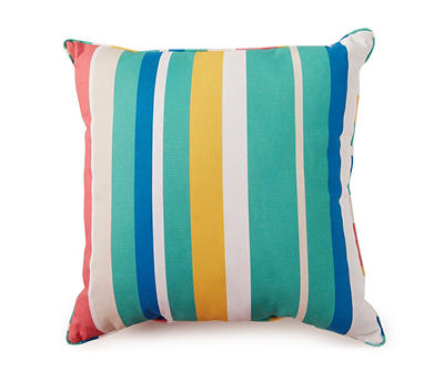 Aberdeen Multi-Color Stripe Outdoor Throw Pillow