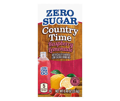 Country Time Zero Sugar Raspberry Lemonade Drink Mix 6 ea