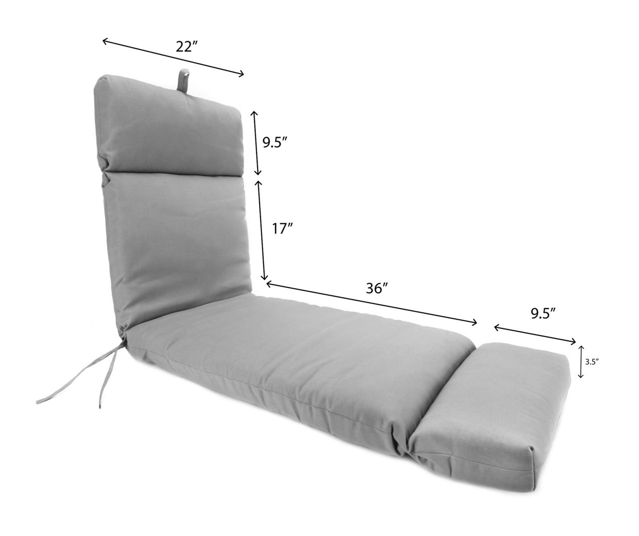 Celosia Indigo Outdoor Chaise Lounge Cushion