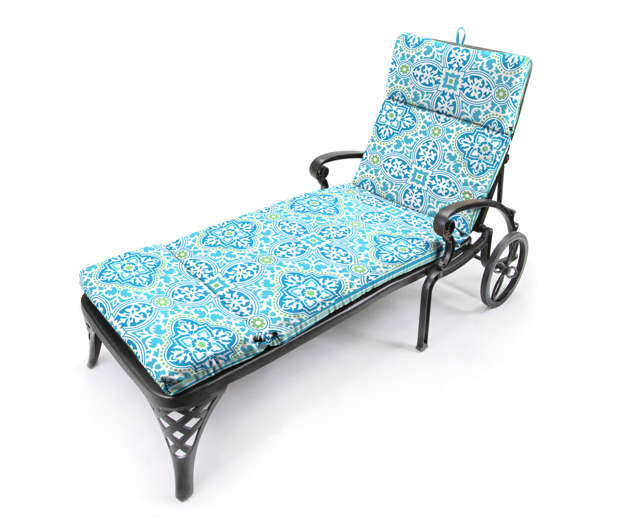 Teal chaise lounge discount cushions