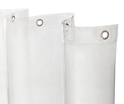 Clear microCLEAN Medium-Weight XL PEVA Shower Liner
