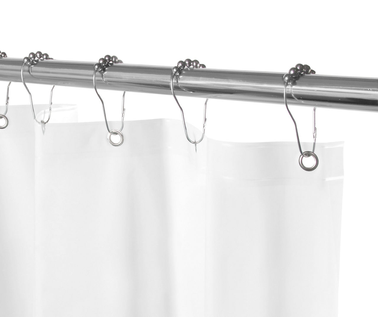Clear Medium-Weight PEVA Shower Liner, 2-Pack