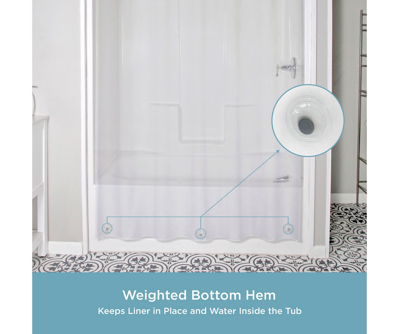 Kenney Clear Medium-Weight PEVA Shower Liner, 2-Pack | Big Lots