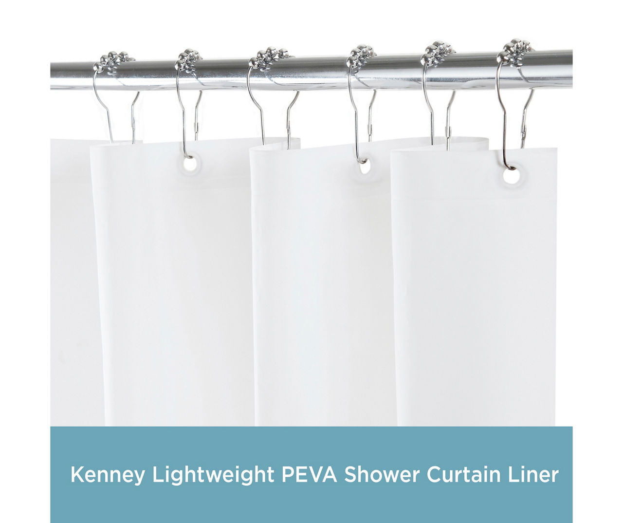 Kenney White Lightweight PEVA Shower Liner, 2-Pack | Big Lots