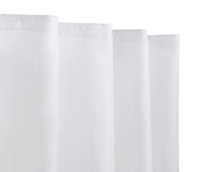 White Water-Repellant Fabric Shower Liner