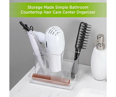Storage Made Simple Clear Hair Care Bathroom Countertop Organizer, 2-Pack