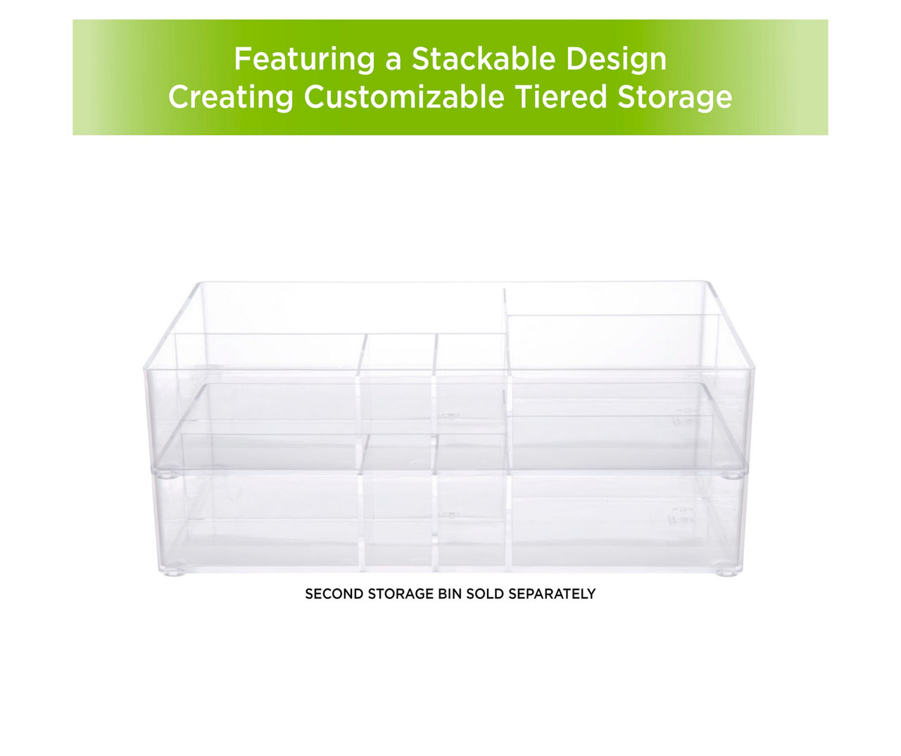 Kenney Expandable Storage Tray Drawer Organizer, Clear