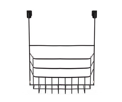 Black 1-Tier Basket Hanging Cabinet Caddy
