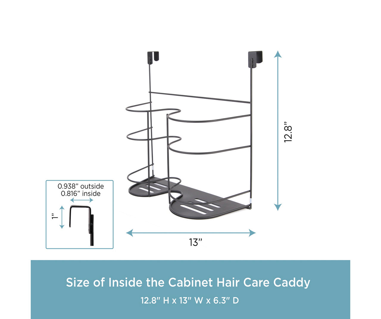Kenney Inside The Cabinet Hair Accessory Caddy - Black