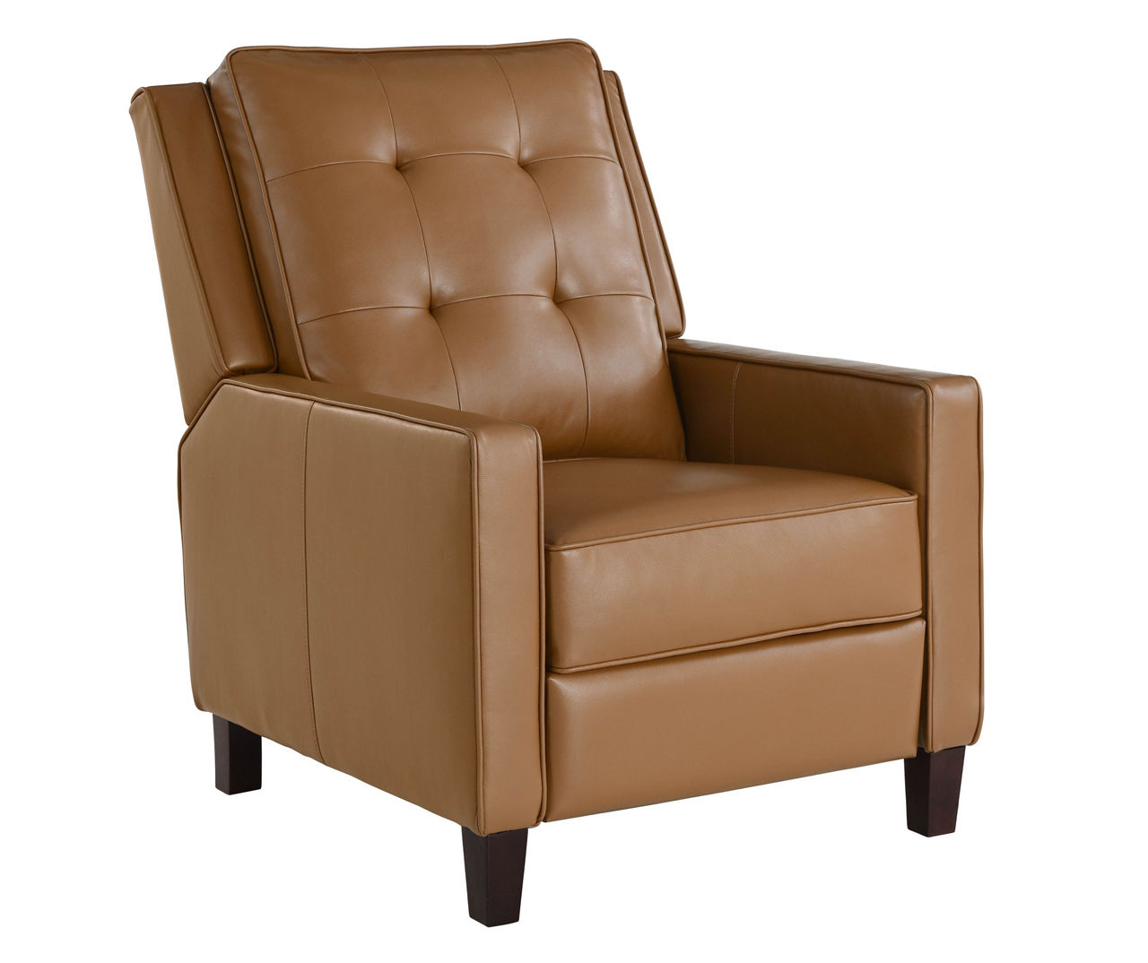 Camel faux online leather recliner