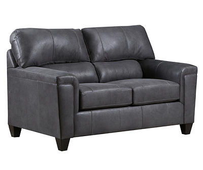Expedition Shadow Leather Look Loveseat