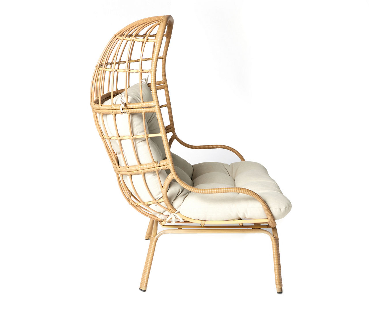 Wicker discount cuddle chair