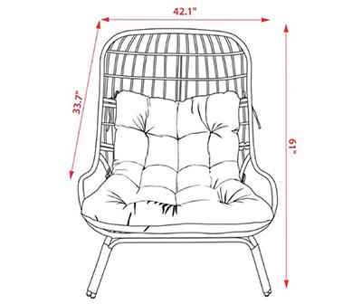 Lakewood All-Weather Wicker Cushioned Patio Cuddle Chair