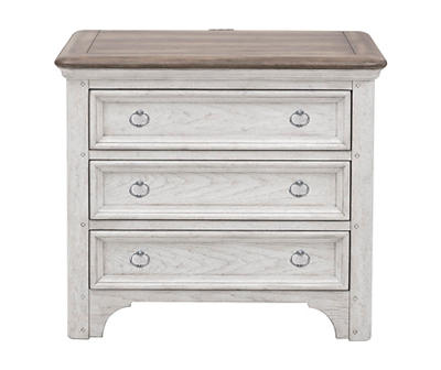 Glendale Estates 3-Drawer Nightstand with USB Charging