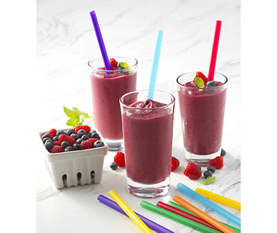 Multicolor Smoothie Drinking Straws, 50-Count