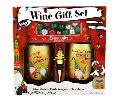 Gold Gnome Holiday Wine Gift Set