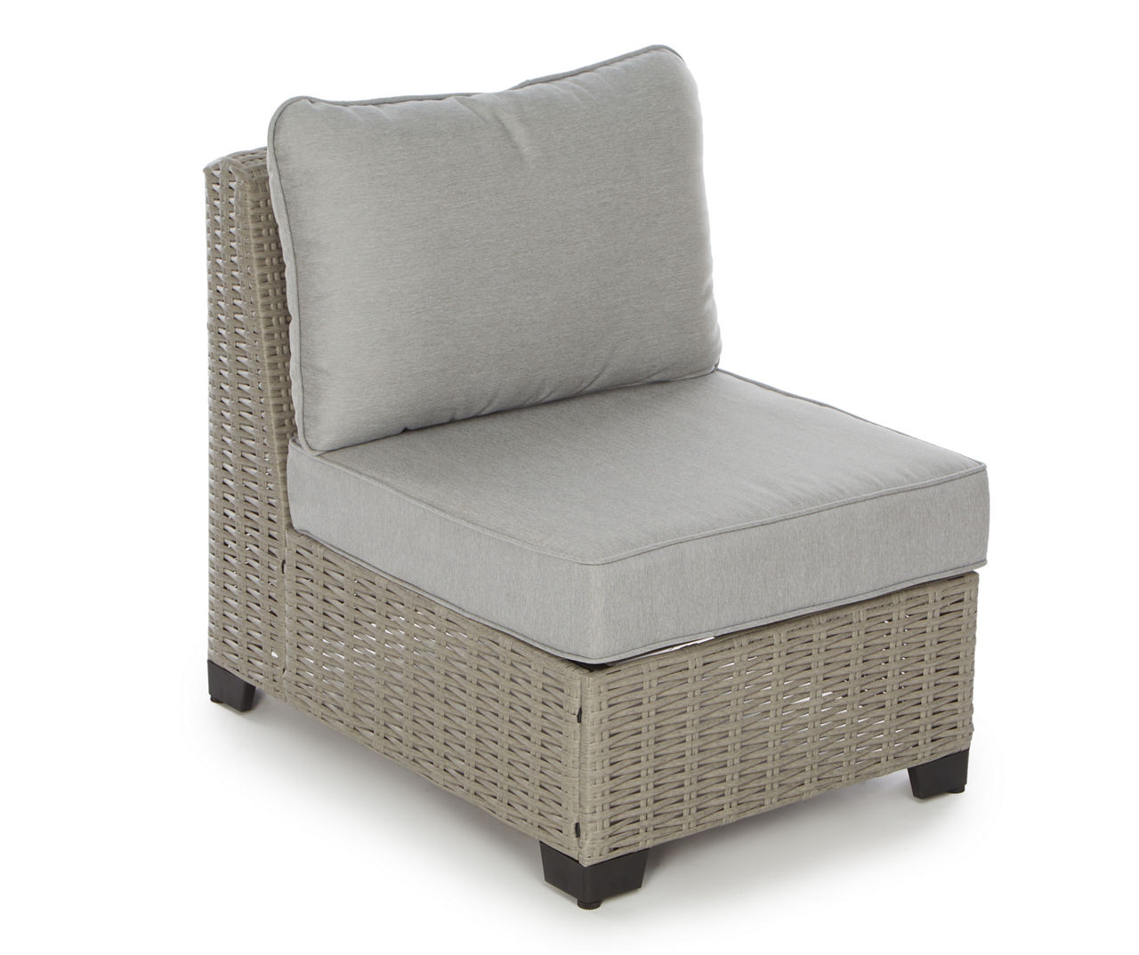 Pembroke Light All-Weather Wicker Cushioned Patio Armless Sofa Chair