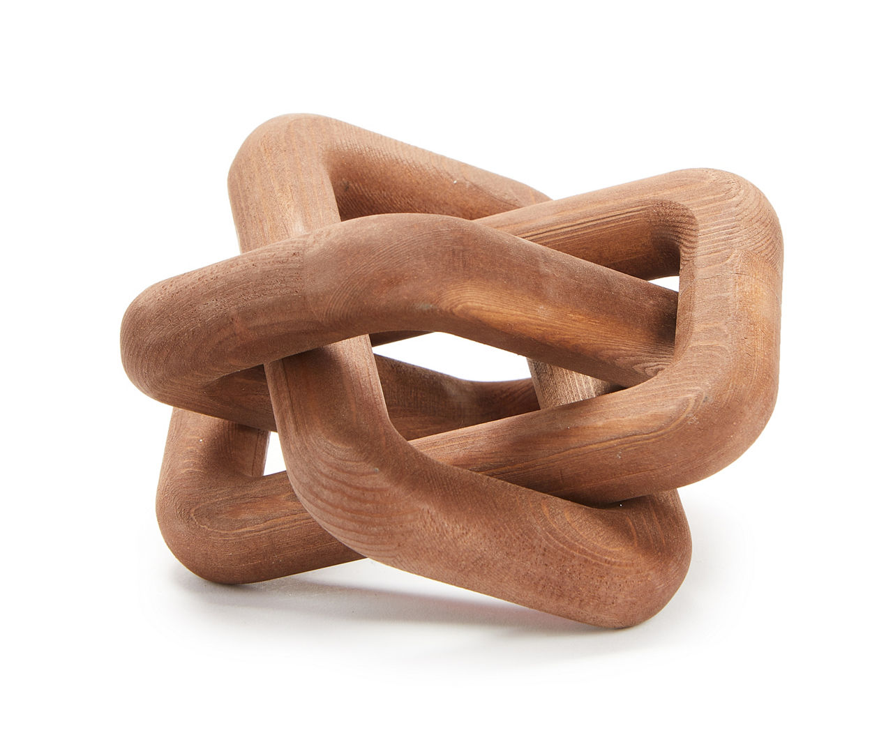 Brown Wood Linked Chain Tabletop Decor