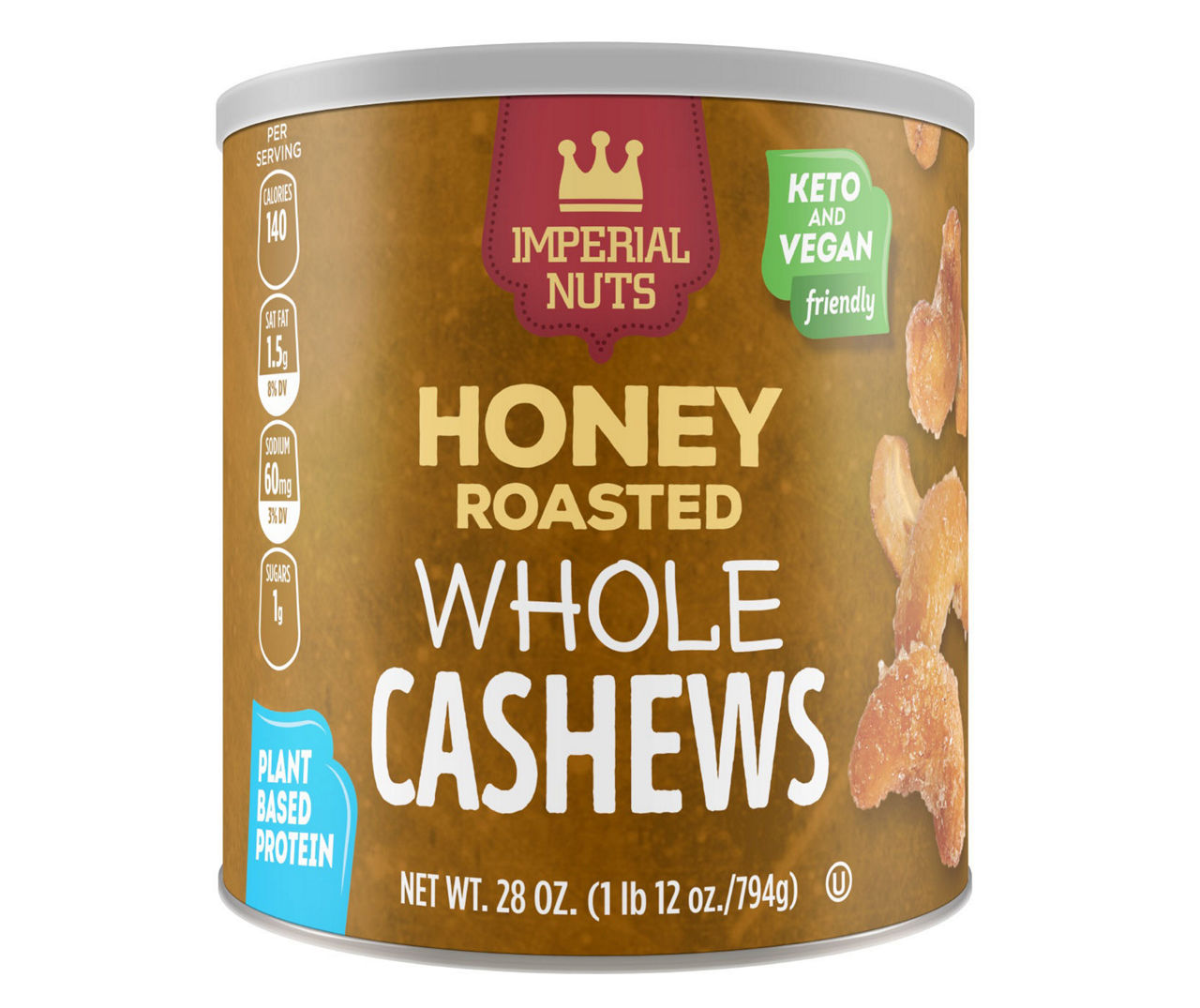 Roasted & Salted Whole Cashews, 28 Oz.