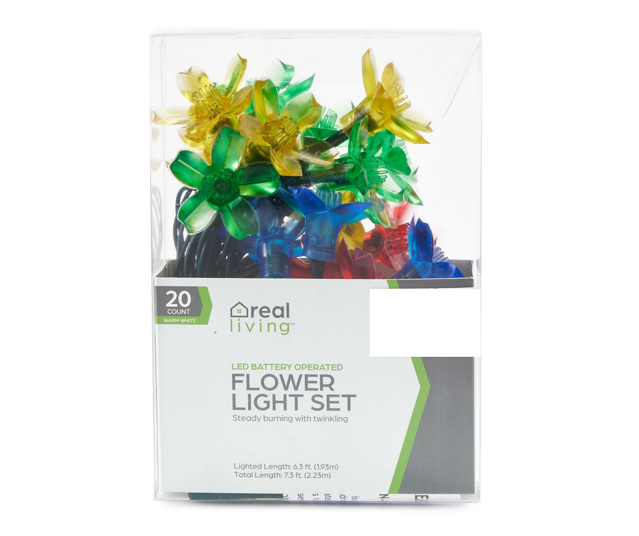 Real Living MultiColor Flower 20Light String Light Big Lots